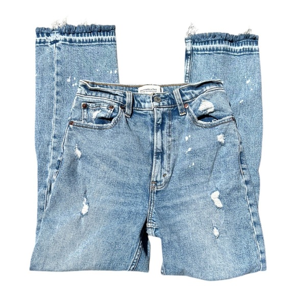 Abercrombie & Fitch Ultra High Rise Ankle Straight Jeans - Picture 1 of 3